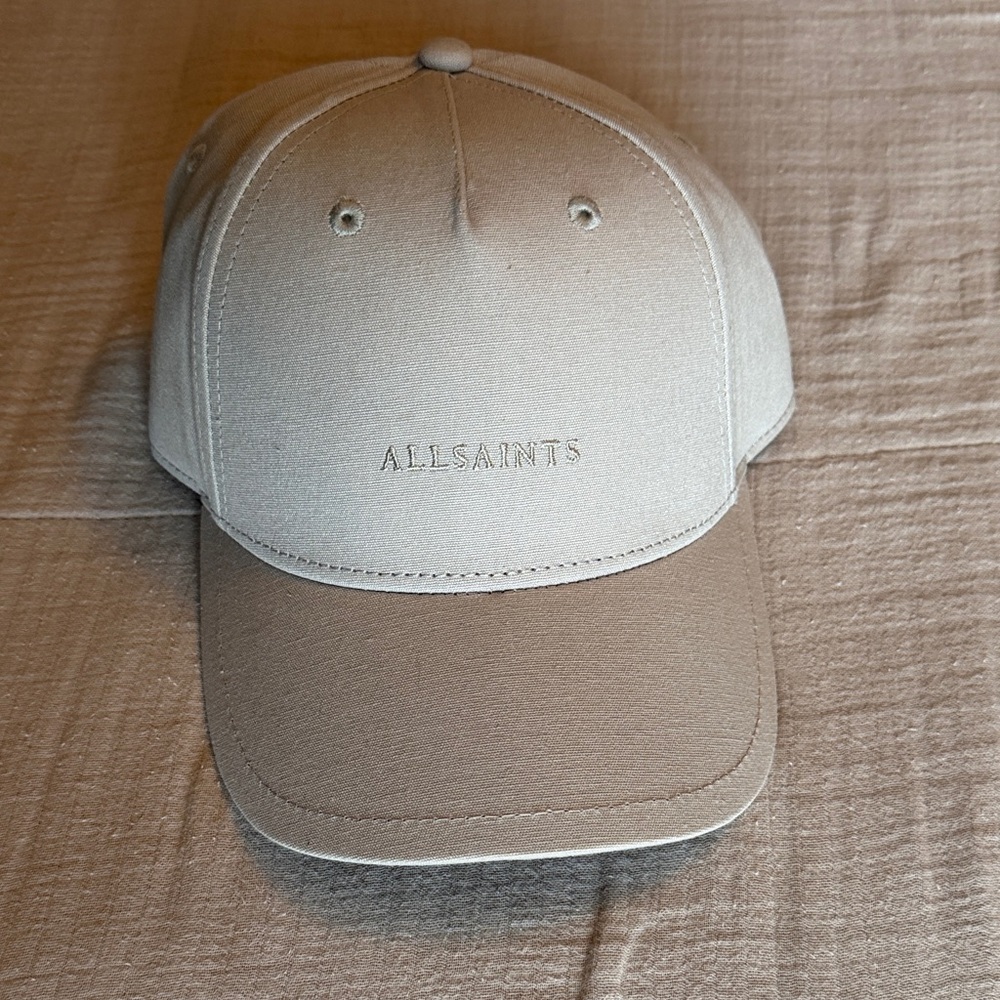 ALLSAINTS Cream Baseball Cap with Embroidered Logo
